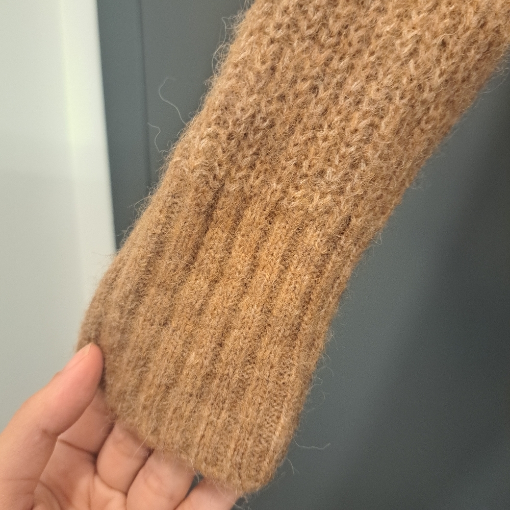 Aritzia Babaton Camel Knit Sweater with Tie - Picture 3 of 5